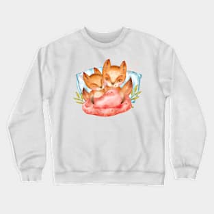 Watercolor Animals reading Crewneck Sweatshirt